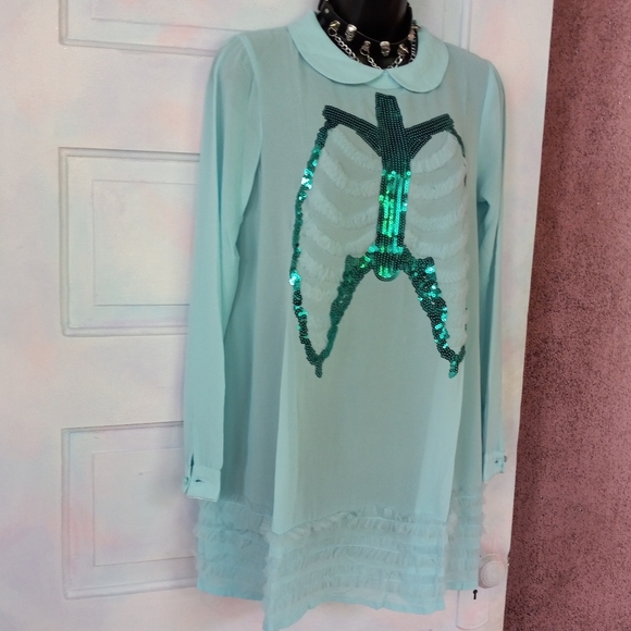 Dead Mermaid NWT Iron Fist babydoll lace dress! Pastel goth/ fairycore! - Picture 15 of 16